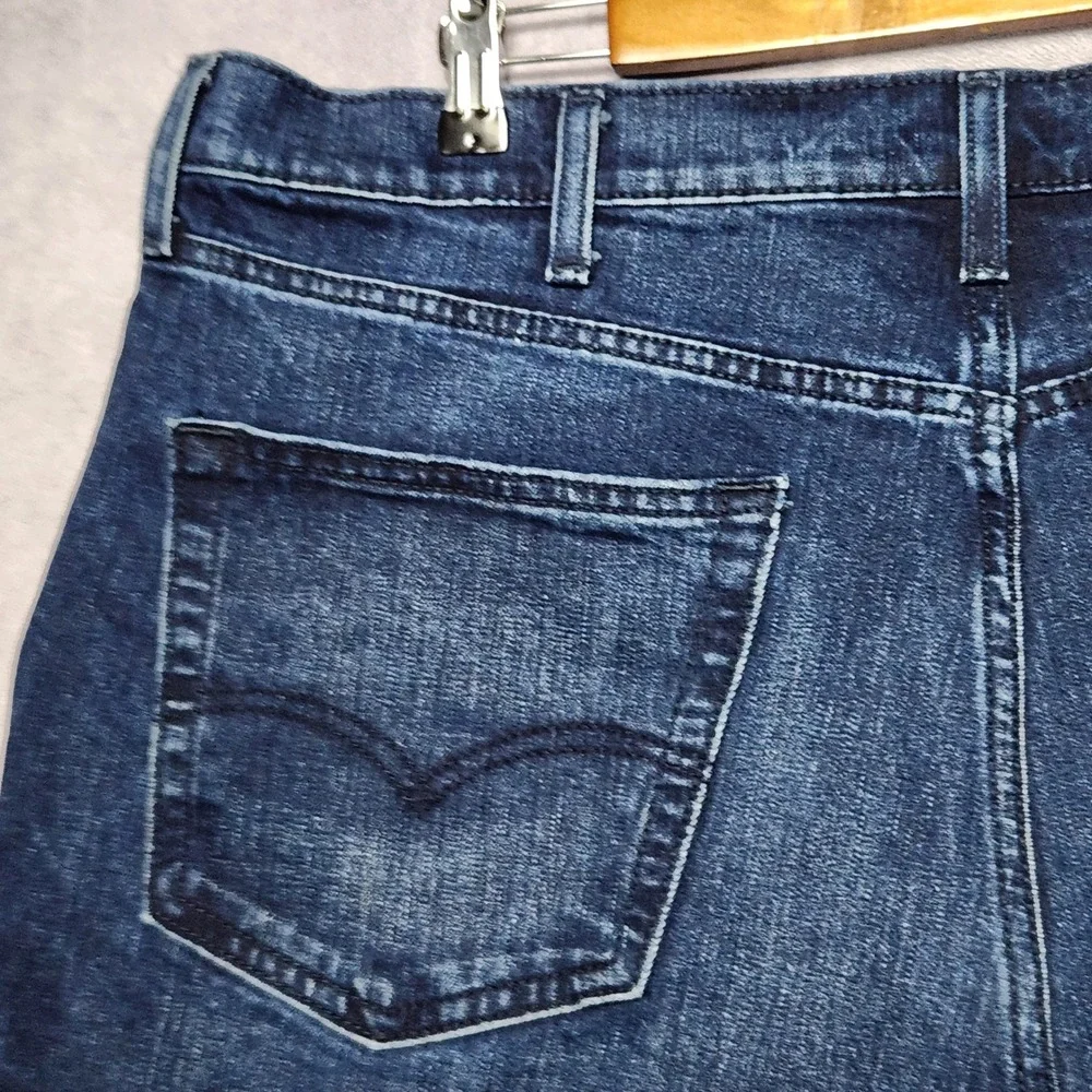 Levis 550 Relaxed Fit Mens Jeans 40x30 Dark Indigo Blue Stretch Denim